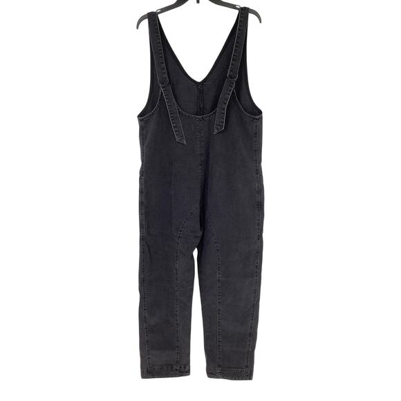 Free People x We The Free Women's Small Black High Roller Denim Jumpsuit K32-22 - Picture 5 of 9